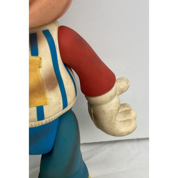 Vintage 70's Mickey Mouse Baseball Player - Posable Rubber-Like Plastic Doll - Picture 8 of 8